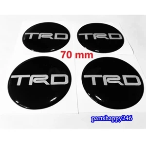 Black 70mm X Stickers Resin Reflect Decor Emblem Wheels Center Caps TRD 4pcs - Bild 1 von 6