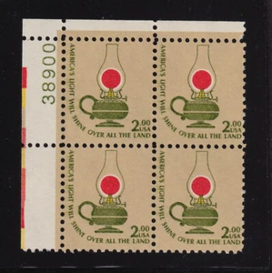 1978 Sc 1611 LANTERN $2 Americana Plate Block of 4 MNH 38900 UL CV $16 Typical - Picture 1 of 1