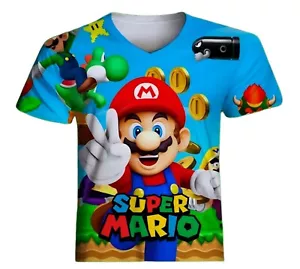 Kids gaming t-shirts, Birthday gift, Mario Bross, Super Mario, Gamer gift. - Picture 1 of 3