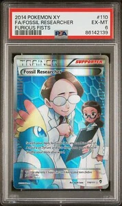 PSA 6 Fossil Researcher Full Art #110 2014 Pokemon Xy Furious Fists 86142139 - Picture 1 of 2