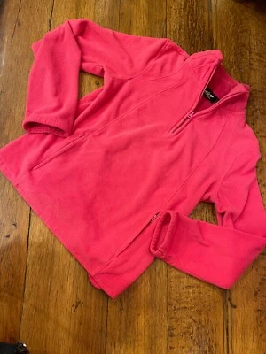 Pullover Pullover Niñas Atleta 1/4 Cremallera Rosa Polar Pull-over Top LS Pequeño Foto 1 de 3