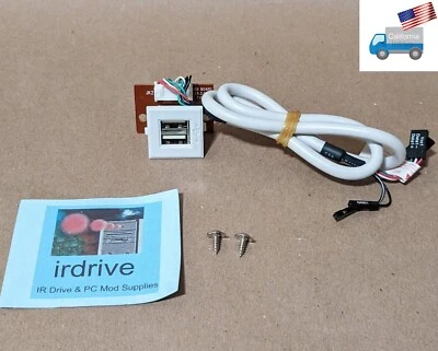 NEU Frontplatte 2x USB, Audio, Mikrofon, Leiterplatte mit Clip Verbindungskabel - Bild 1 von 4