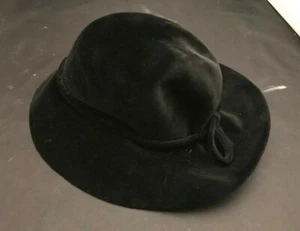 Huckel Black Felt Hat 71/2" - Picture 1 of 2