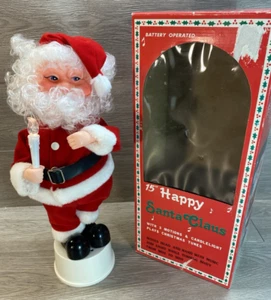 Vtg 1988 Funny Toys 15” Happy Santa Claus lights/Music No Motion Christmas Doll - Picture 1 of 8