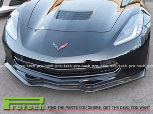 2015+ Corvette C7 Z06 Stage 2 Stingray Carbon Fiber Front Bumper Lip w/ Winglets - Bild 1 von 3