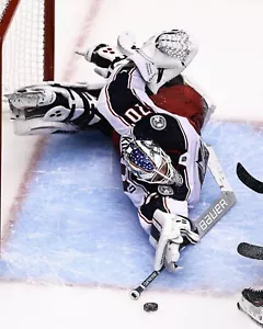Joonas Korpisalo NHL Playoff Save Record Columbus Blue Jackets 8x10 NHL Foto - Imagen 1 de 1