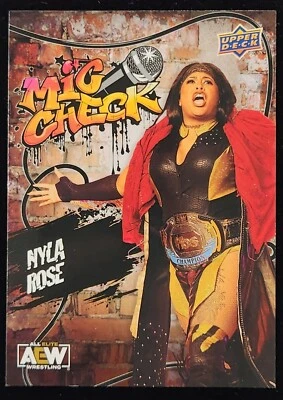 NYLA ROSE MC-18 2023 Upper Deck AEW MIC CHECK - Image 1 of 2