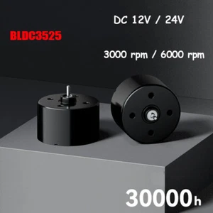 1pc DC 12V 24V Brushless High Speed Motor BLDC3525 Silent Micro Adjustable Motor - Picture 1 of 7