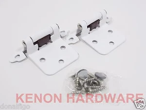 Lot of 25 Pairs /50pcs Self Closing Variable OVERLAY Cabinet Hinges - WHITE - Picture 1 of 5