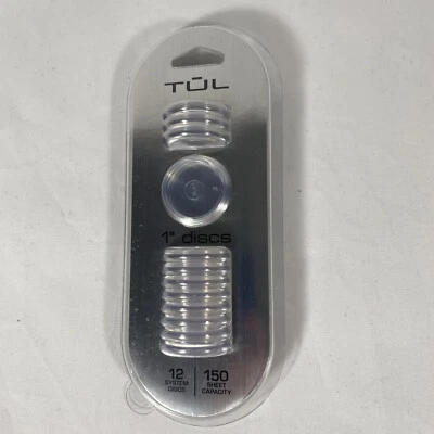 Discos de Expansión Transparente TUL 1", 12 Discos de Sistema, Capacidad 150 Hojas, NUEVO PRECINTADO Foto 1 de 2
