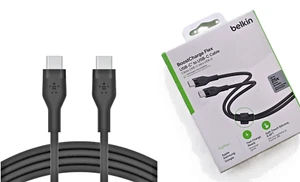 Belkin BOOSTCHARGE Silicone Charging Sync Cable USB-C - USB-C for iPhone Samsung - Picture 1 of 2
