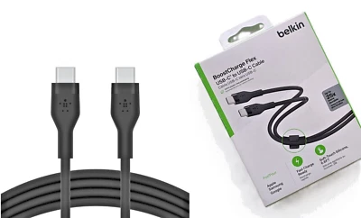 Belkin BOOSTCHARGE Silicone Charging Sync Cable USB-C - USB-C for iPhone Samsung - Image 1 of 2