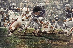 Miami Dolphins at Oakland Raiders - December 27th, 1970 PRINT FROM NEGATIVE - Picture 1 of 1