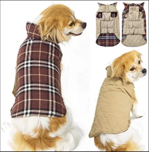 Reversible Dog Coat Jacket British Style, Size L - Picture 1 of 9