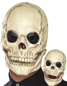 Adults Halloween Skeleton Mask Mens Ladies Fancy Dress Accessory - Picture 1 of 7