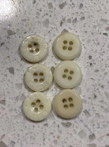 20 Lot LEVI'S NOS Replacement Extra Spare Shirt Button White Ivory Acrylic 1/2” - Picture 1 of 4