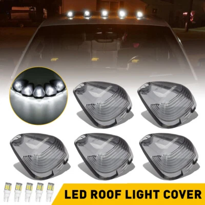 For Ford F250 F350 Duty Smoked Super Cab Roof Running Marker Light Covers Lens - Image 1 of 4