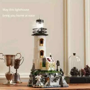 1092PCS Electric Lighthouse Building Blocks Fisherman's Hut Lighthouse Bricks - Picture 1 of 5