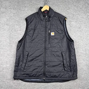 Carhartt Puffer Vest Mens XL Black Zip Up Workwear Outdoor 102286 001 - Picture 1 of 10