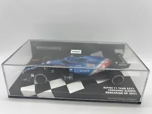 Minichamps Alpine F1 Team A521 #14 Hungarian GP 2021- Fernando Alonso 1/43 Scale - Picture 1 of 1
