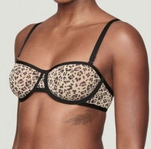 CUUP the Balconette Mesh BH in Gepard Größe 34E Animal Print 34DD Damen - Bild 1 von 7