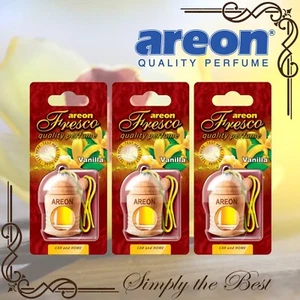 3x Areon Fresco Vanille Lufterfrischer Auto Home Office Parfüm langanhaltender Duft - Bild 1 von 9