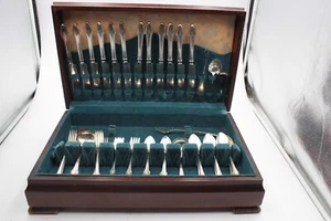 Large Lot of Vintage Alvin Heirloom Plate Silverware w/ case - Picture 1 of 10