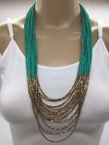 Boston Proper Multi Strand Beaded Necklace NEW - Picture 1 of 3