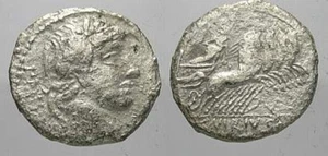 Ancient Roman Republic Coin: Caius Vibius C. f. Pansa. BC 90. AR Denarius - Picture 1 of 1