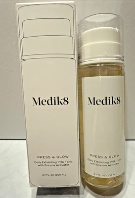 Medic8 ~ Prensa y Brillo ~ Tónico PHA TÓNICO Exfoliante Diario NUEVO EN CAJA 6.7 oz Foto 1 de 4