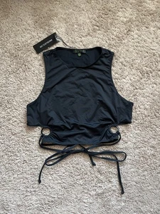 Club Exx Dolls Kill Middle Of Somewhere O-Ring Wrap Tank en Negro Talla XXL NUEVO - Imagen 1 de 4