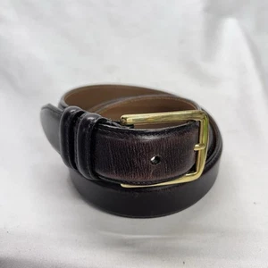 Cinturón de vestir Allen Edmonds 85/34 marrón oscuro piel de becerro hebilla de latón hecho en EE. UU. 24007 - Imagen 1 de 10
