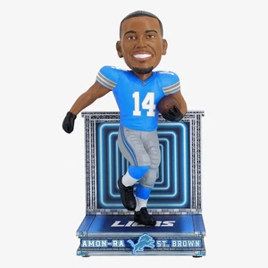 Amon-Ra St. Brown Detroit Lions Motor City Momentum Bobblehead NFL Football - Picture 1 of 1