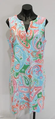 Talbots Women's Effortless Jersey Shift Dress BE5 Vibrant Paisley Large NWT - Image 1 of 4