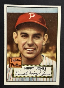 1952 Topps Nippy Jones   #213  Phillies  EM+  CREASE FREE SET BREAK Book $60 - Picture 1 of 2
