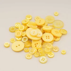 30g Yellow Series Resin Buttons for Sewing Scrapbook Clothing Handmade DIY - Picture 1 of 5