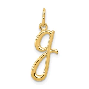 10k Yellow Gold Letter g Initial Charm Pendant Perfect Gift for Her - Picture 1 of 3