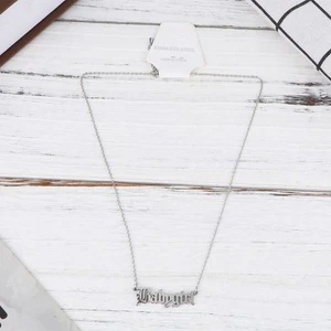 Silver Neckkace ‘babygirl’ Alphabet Necklace Accessories Decoration - Picture 1 of 17