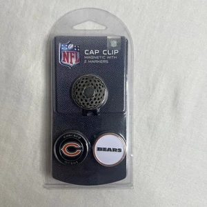 Team Golf NFL Chicago Bears Golf Cap Clip with 2 Removable Magnetic Ball Markers - Picture 1 of 4