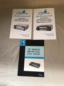 Cobra Models 221GT, 99GTL, & Penneys 13 Transistor Car Radio Instr. Manuals - Picture 1 of 2