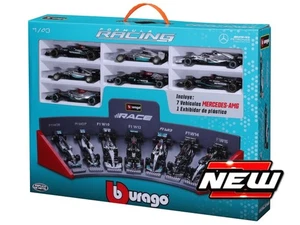 MODELLINO AUTO STATICO BURAGO MERCEDES F1 SET 7x W05 W07 W10 W12 W13 W14 W15 - Foto 1 di 4
