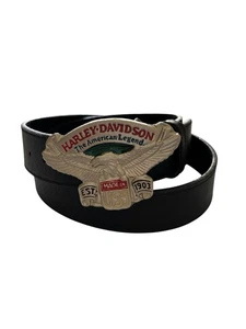 Harley Davidson Motorrad Logo Adler Biker Chopper 90er Vintage Ledergürtel 36" - Bild 1 von 6