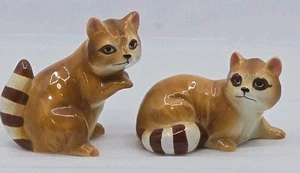 Vintage Paar Waschbär Salz & Pfefferstreuer Japan Norcrest H-432 - Bild 1 von 12