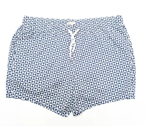 Onia Badehose Herren Größe 2XL blau weiß Geo Print Charles Shorts - UVP 140£ - Bild 1 von 8