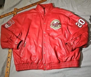 Chaqueta De Colección Liga Negra Para Hombres Roja 7XL Cuero NLBM Exclusiva RARA Y2k - Imagen 1 de 23