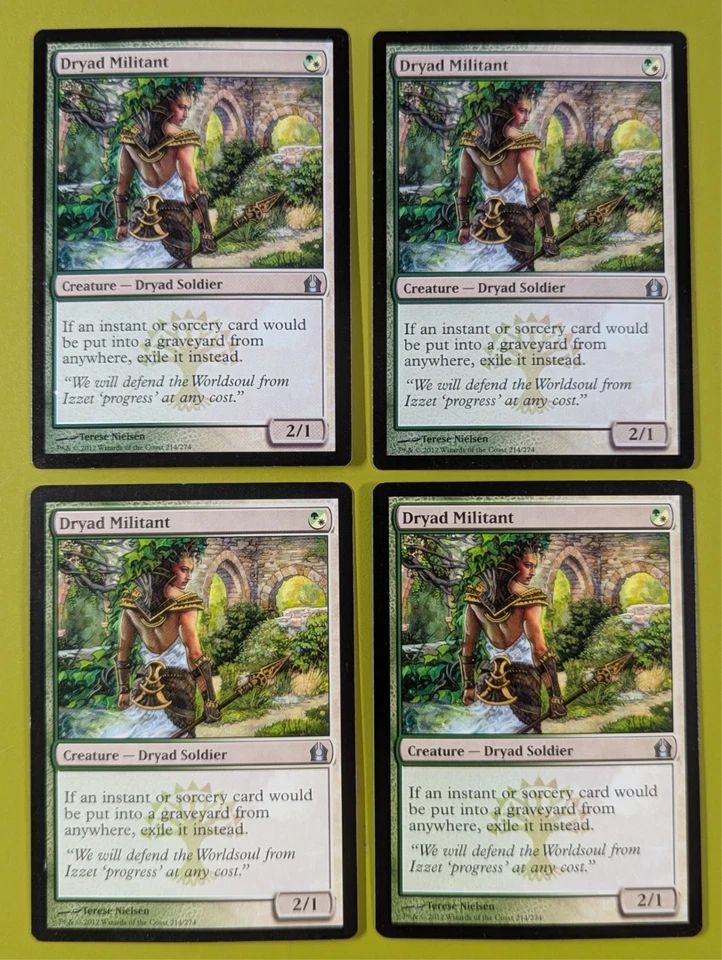 Dryad Militant x4 Return to Ravnica 4x Playset Magic the Gathering MTG - Image 1 of 1