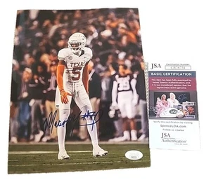 MALIK MUHAMMAD SIGNIERTES 8 X 10 FOTO TEXAS LONGHORNS JSA AUTHENTIFIZIERT #CB76751 - Bild 1 von 3