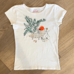Crewcuts Collectible White Short Sleeved Tee with Sequins & 3D Flower, Girls 14 - Picture 1 of 3