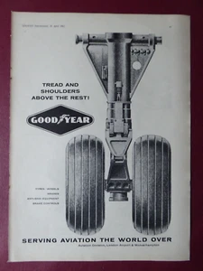 4/1962 PUB GOODYEAR LUFTFAHRT REIFEN BREMSE RAD PNEU BRASE ORIGINAL ANZEIGE - Bild 1 von 1