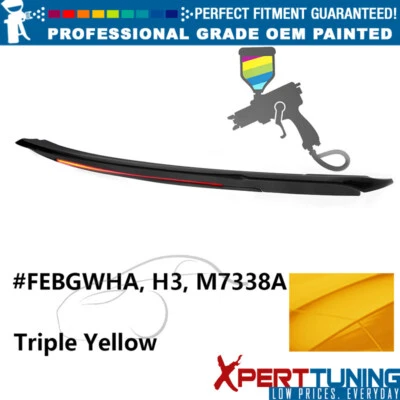 Fits 15-23 Mustang Coupe Trunk Spoiler w/ LED Painted #H3 Triple Yellow Foto 1 de 4